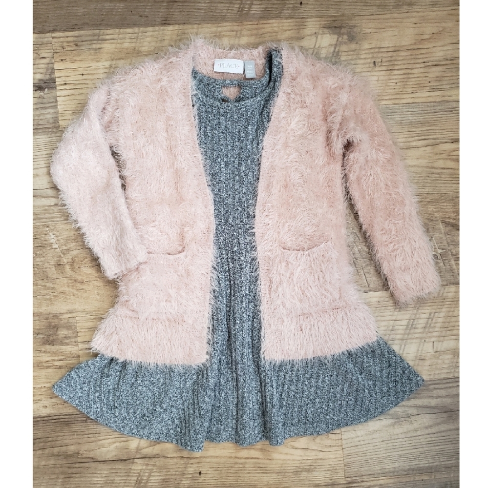 The Children's Place Gray Latice Back Dress